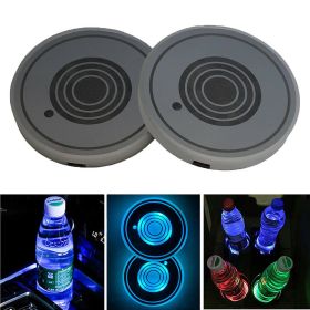 USB Charging Car Led Cup Holder Water Bottom Mat