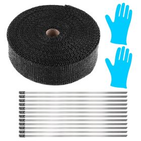 2in 50FT Exhaust Heat Wrap Fiberglass Manifold Header Pipe Heat Wrap  with 12 Locking Ties