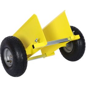600lb Panel Dolly ; 10in. Pneumatic Wheels; yellow