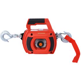 Drill Winch Hoist Portable Drill Winch of 750 LB Capacity with 40 Feet Steel Wire Drill Winch for Lifting & Dragging