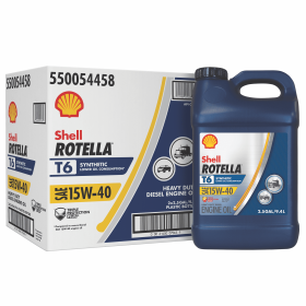 Shell Rotella T6 Full Synthetic 15W-40 Diesel Engine Oil, 2.5 Gallon, 2 Pack Case