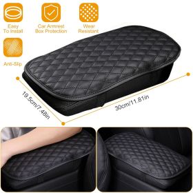 Car Armrest Pad Cover PU Leather Auto Center Console Seat Box Cover Protector Car Accessories Armrest Cushion Pad