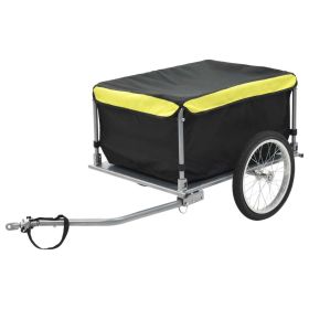 Bike Trailer Black and Yellow 143.3 lb