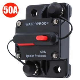50A AMP Circuit Breaker Car Marine Stereo Audio Inline Replace Fuse 12V-48V