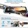 FHD 1080P Car DVR Dash Camera 9.66In Vehicle Driving Recorder w/ G Sensor Parking Monitoring Seamless Recording