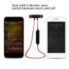 Wireless Headsets In-Ear Neckband Headphones Sweat-proof Sport Earbuds w/ Call Alert Number Broadcast