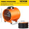 VEVOR Utility Blower Fan, 12 Inches, High Velocity Ventilator, Portable Ventilation Fan, Fume Extractor (12 Inches Blower Fan with Duct)