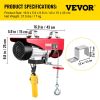 VEVOR 1320LBS Electric Hoist 110V Lift Electric Hoist Mini Electric Winch Crane Remote Control Electric Cable Hoist for Overhead Crane Lift