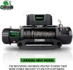STEGODON New 13000 LBS Electric Winch T3,12V Synthetic Rope with Wireless Handheld Remotes and Wired Handle