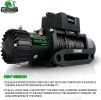 STEGODON New 13000 LBS Electric Winch T3,12V Synthetic Rope with Wireless Handheld Remotes and Wired Handle