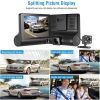 1296P Car DVR Dash Camera 4In 3 Lens Vehicle Driving Recorder Seamless Recording