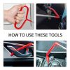 Stainless steel long distance car emergency Key Hook tool O-handle Kit 26-piece wedge airbag wrench combination tool