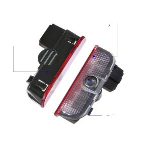 For VW Welcome Light Door Projection Ambient Light (Option: Black-2PCS)