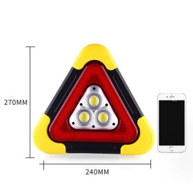 Compatible with Apple, Car Tripod Warning Sign Car Triangle Sign Auto Luminous Car Tripod Parking Reflective Solar Light (Option: C)