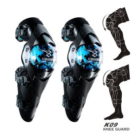Motorcycle Elbow Protector Cuirassier Kneepad Knee Guards Motocross Downhill Dirt Bike MX Protection Off-Road Racing Elbow Pads (Option: Blue-K09)