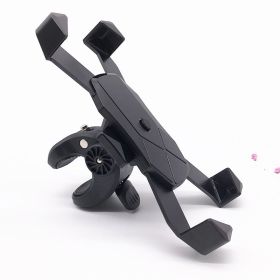 Anti-Falling And Anti-Shake Bicycle Bracket Motorcycle Bracket Automatic Telescopic Four-Claw Mobile Navigation Bracket (Color: Black)