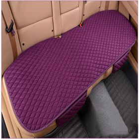 Universal Car Seat Cushions Linen Non-Slip Four Seasons Commons (Option: Purple-Back row)