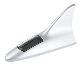 Car Solar Shark Fin Anti-collision Light (Color: Silver)