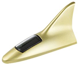 Car Solar Shark Fin Anti-collision Light (Color: Gold)