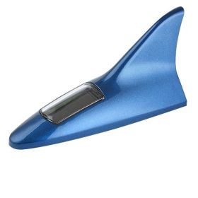 Car Solar Shark Fin Anti-collision Light (Color: Blue)