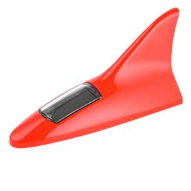 Car Solar Shark Fin Anti-collision Light (Color: Red)