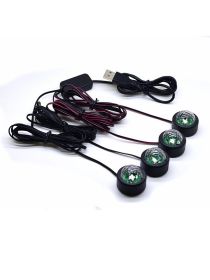 New Car Interior Led Refit Free Underfoot Star Lighting Explosion Dj Seven Color Atmosphere Lighting (Option: Black-No voice control-100sets)