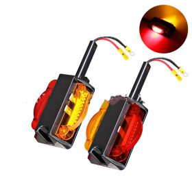 Warning Light Plastic Rear Tail Light Car Rear Tail Light (Option: Smoked red and yellow color)