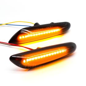 Blackened LED Car Side Lights (Option: Single yellow light)