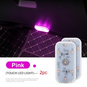 Wiring-free Ambient Lighting With Touch Lighting (Option: Pink-2PCS)