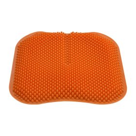 Elastic Silicone 3D Suspension Massage Cushion (Color: Orange)