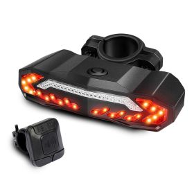 Bike Smart Brake Taillight USB Charging Alarm LED Taillight Waterproof (Option: Old remote control-USB)