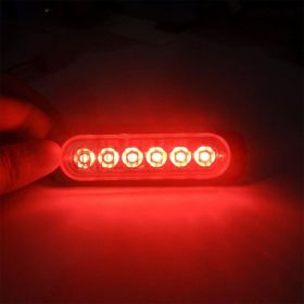 Flashing Side Light Pickup Truck Side Light Truck Side Light Flashing Warning Light Anti-collision Warning Light (Option: Red-6LED)