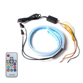 External Multicolor Ultra-thin Light Guide Strip Day Running Light Turn Signal (Option: 60CM APP model from2 only)