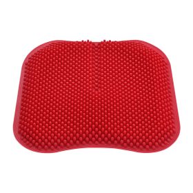 Elastic Silicone 3D Suspension Massage Cushion (Color: Red)