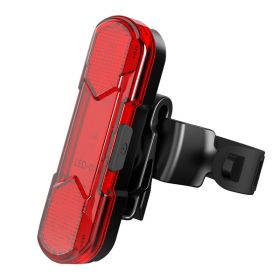 USB rechargeable outdoor waterproof light power display mountain night riding light (Option: Taillight-Single lamp)
