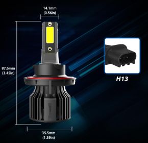 Car LED Headlight Bulbs 6000K Auto Headlamp Kit (Option: H13)