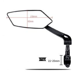 Wide-Angle Motorcycle Multi-Function Scooter Rearview Mirror Decoration Adjustment (Option: Left)