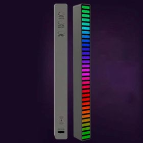 New Car Sound Control Light RGB Voice-Activated Music Rhythm Ambient Light With 32 LED 18 Colors Car Home Decoration Lamp (Color: Black)