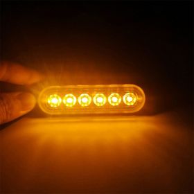 Flashing Side Light Pickup Truck Side Light Truck Side Light Flashing Warning Light Anti-collision Warning Light (Option: Yellow-6LED)