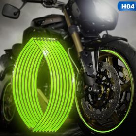 Creative And Versatile Motorcycle Wheel Rim Sticker (Option: Green-10inches)