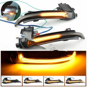 Suitable For Audi A4 A5 S5 B8.5 B8 RS3 RS4 RS5 A3 8P Rearview Mirror Running Water Turn Signal (Option: B8.5 blackened)