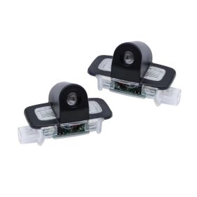 Special Car HD Rearview Mirror Led Door Light (Option: Black-Posrche)