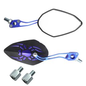 Motorcycle Modified Rearview Mirror Scooter Street Car Mirror (Color: Blue)