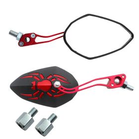 Motorcycle Modified Rearview Mirror Scooter Street Car Mirror (Color: Red)