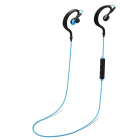 Wireless Headsets V4.1 Sport In-Ear Stereo Headphones Sweat-proof Neckband Earbuds (Color: Blue)