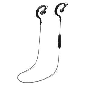 Wireless Headsets V4.1 Sport In-Ear Stereo Headphones Sweat-proof Neckband Earbuds (Color: Black)