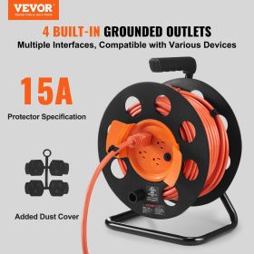 VEVOR Extension Cord Reel for Outdoor Indoor Toolshed Garage, UL/ETL Listed (Length: 100 ft)