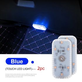 Wiring-free Ambient Lighting With Touch Lighting (Option: Blue-2PCS)