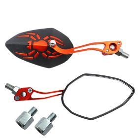 Motorcycle Modified Rearview Mirror Scooter Street Car Mirror (Color: Orange)
