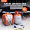 VEVOR Refrigerant Recovery Reclaim Cylinder Tank 400 PSI Liquid Rated Y Valve